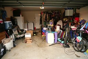 messy cluttered garage