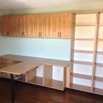 custom melamine home office workspace and storage system